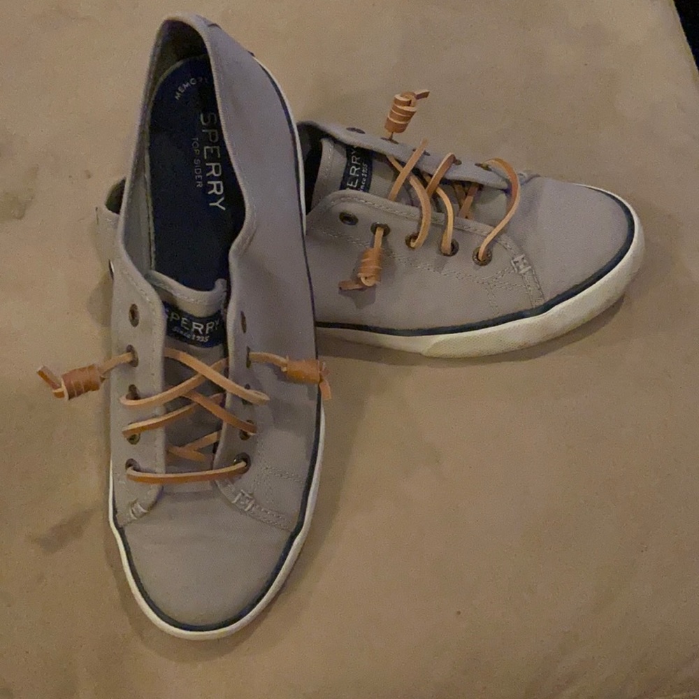 Sperry Top Sider boat deck shoes size 8 grey